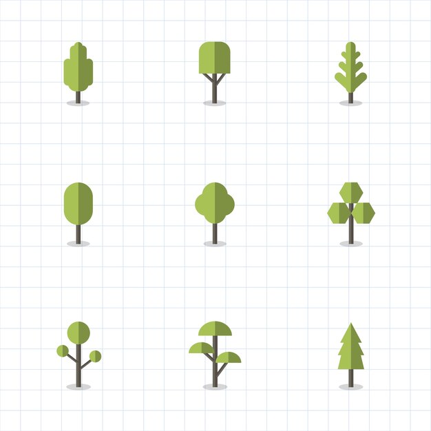 Free vector collection of plants and tree vectors