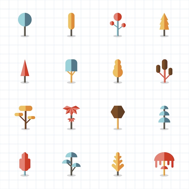 Free vector collection of plants and tree vectors