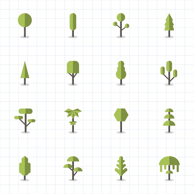 Free vector collection of plants and tree vectors