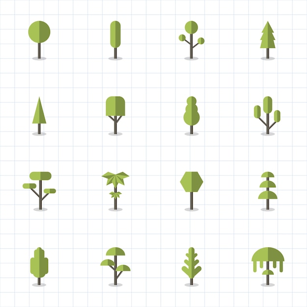 Collection of plants and tree vectors