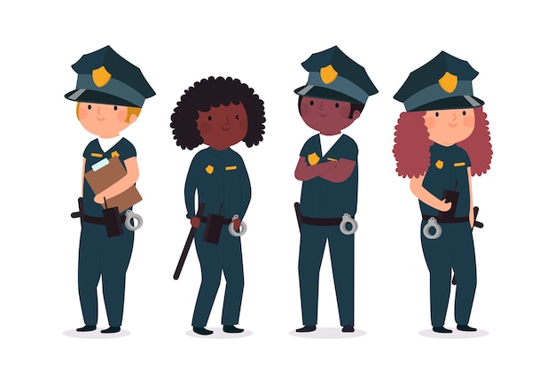 Free vector collection of police