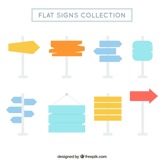 Free vector collection of posters in flat design