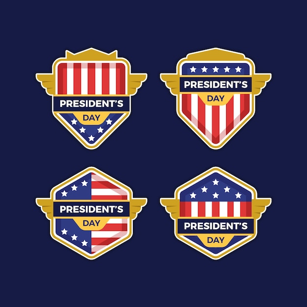 Free vector collection of president's day labels