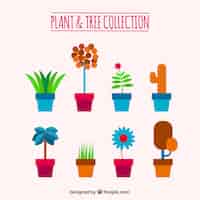 Free vector collection of pretty colorful pots
