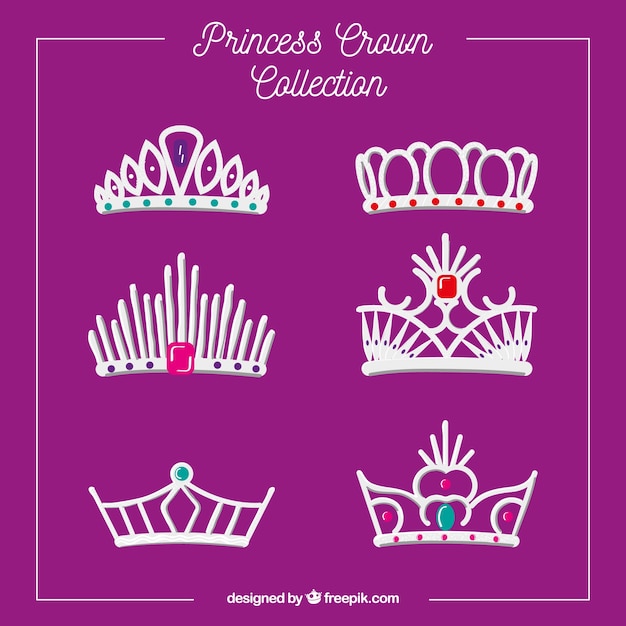 Free vector collection of princess crowns