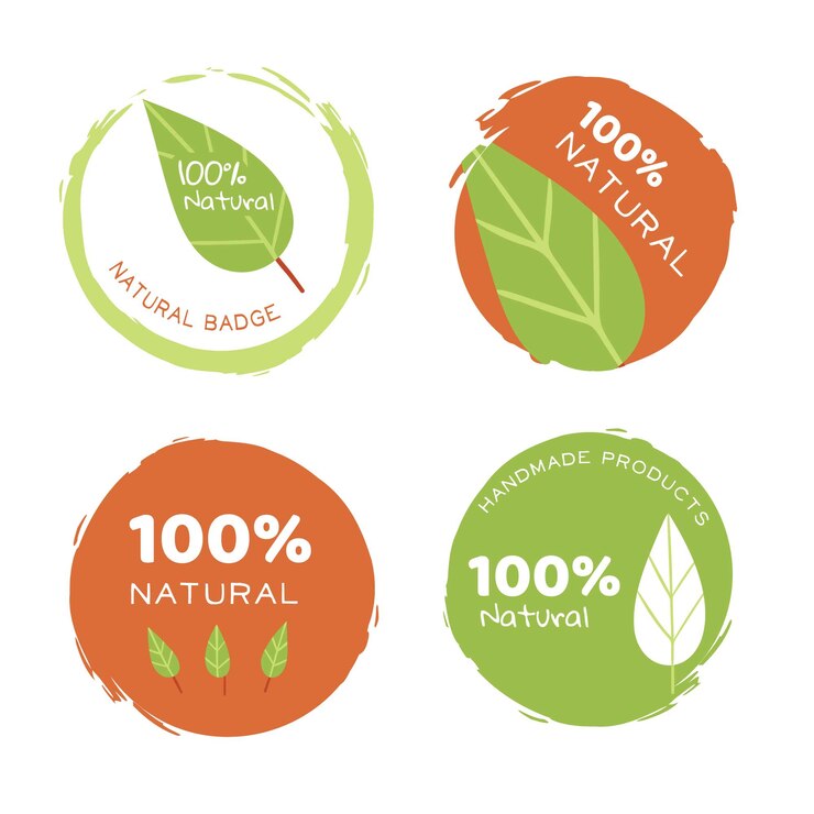 Free Vector collection of pure natural logo template