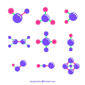 Collection of purple molecule