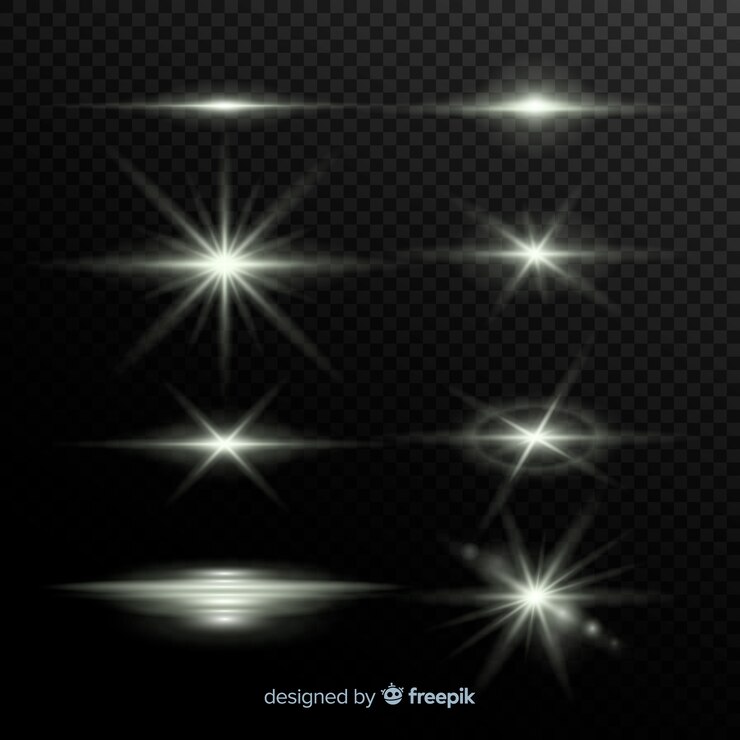 Free Vector collection of realistic bursts of light