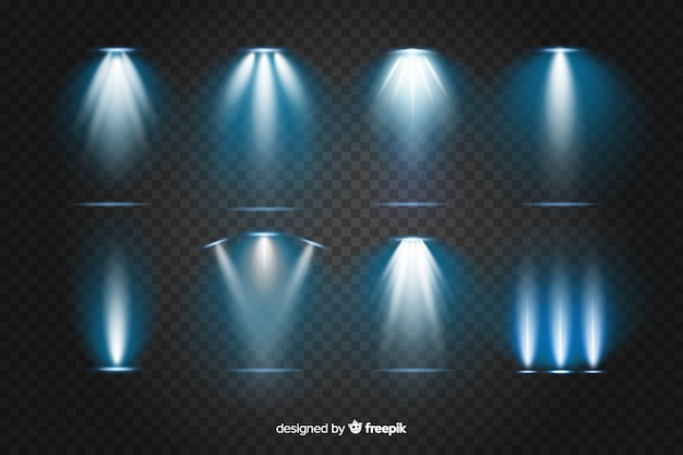Free vector collection of realistic bursts of light