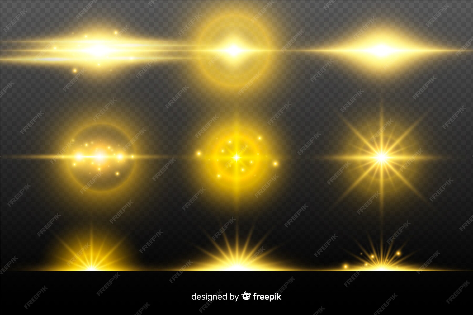 Free Vector | Collection of realistic bursts of light