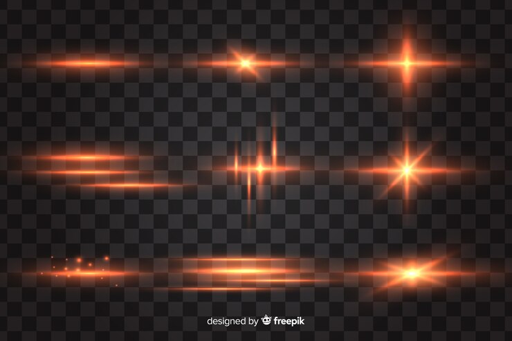 Free Vector collection of realistic bursts of light