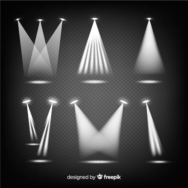 Free vector collection of realistic bursts of light