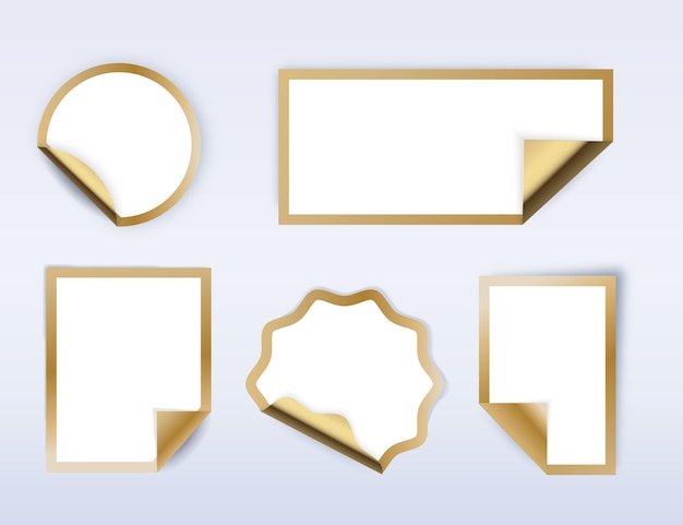 Free vector collection of realistic paper stickers