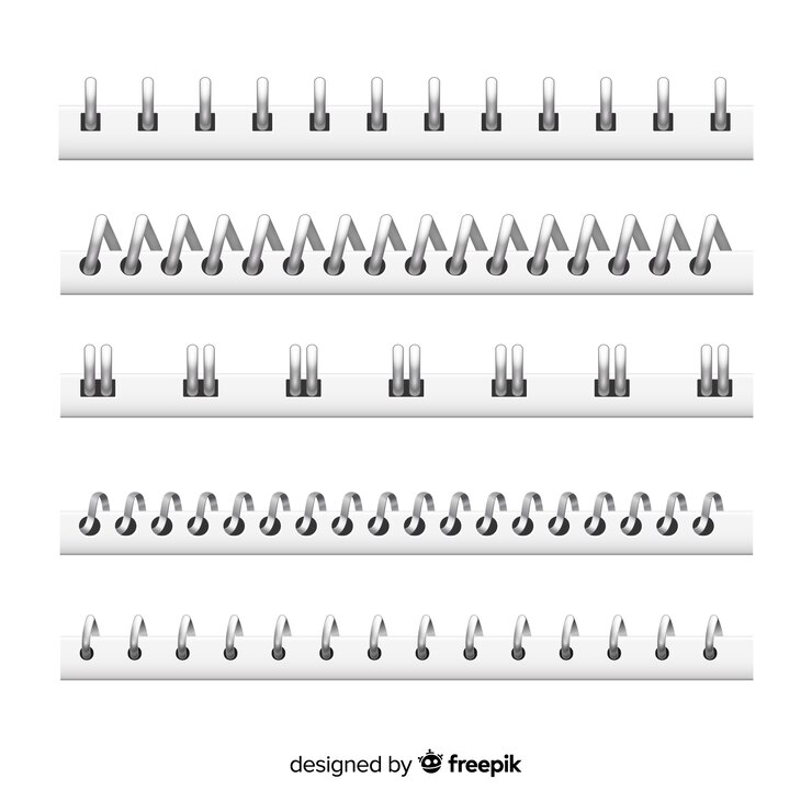 Free Vector collection of realistic spirals for notebook