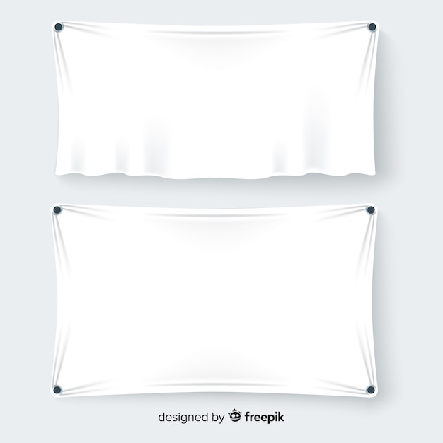 Get Your Hands on a Free Collection of Realistic Textile Banners