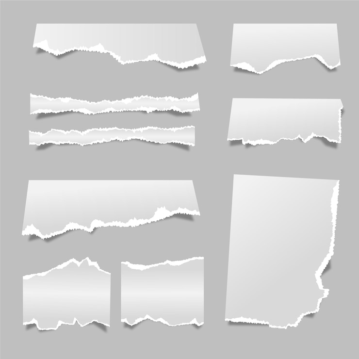 Free Vector collection of realistic torn paper
