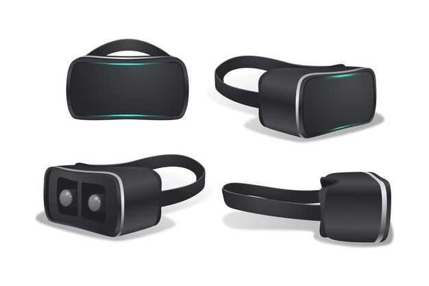 collection of realistic vr headset