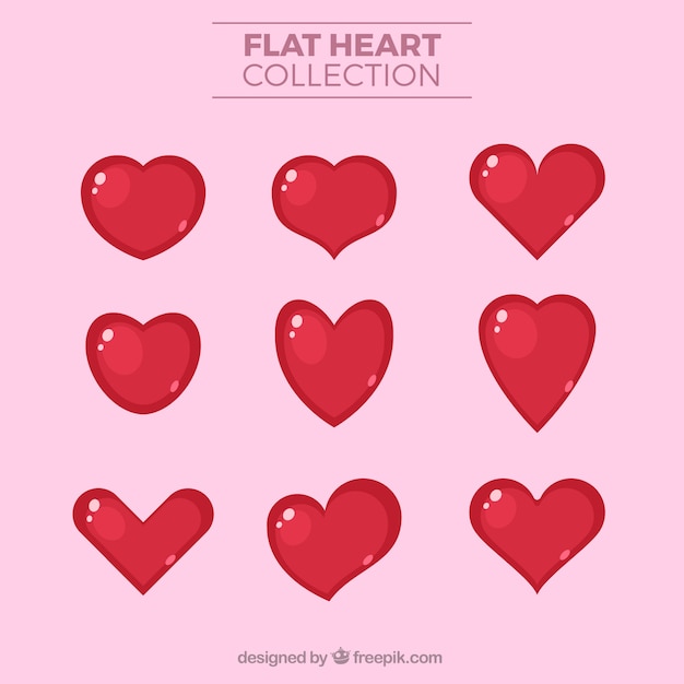 Free vector collection of red heart