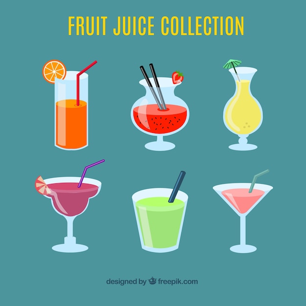 Free vector collection of refreshing cocktails