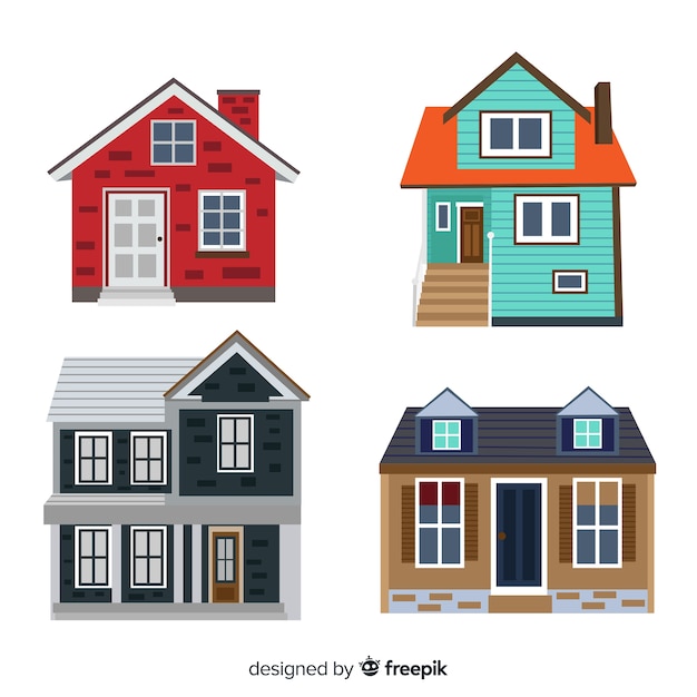 Free vector collection of residencial houses