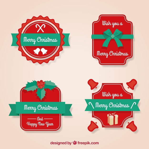 Collection of retro christmas sticker