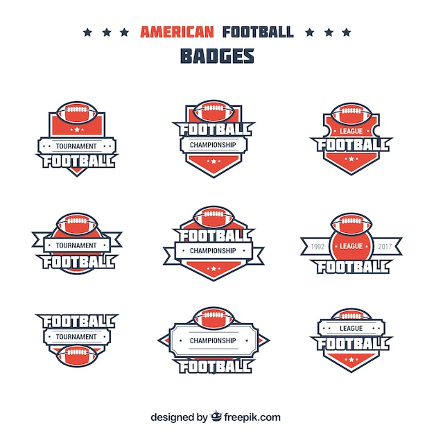 Free vector collection of retro football insignia