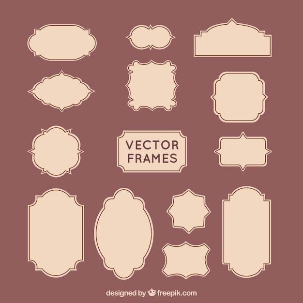 Free vector collection of retro frames