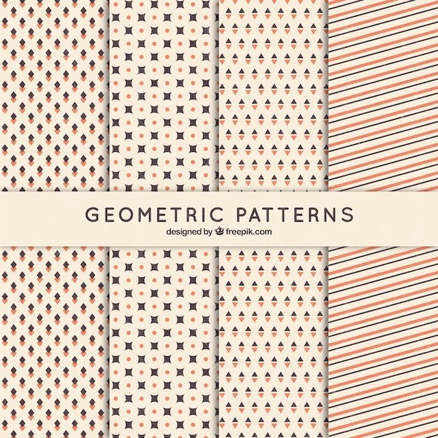 Collection of retro geometric patterns