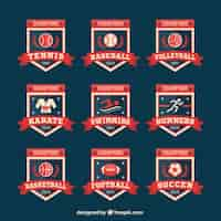 Free vector collection of retro sport badges