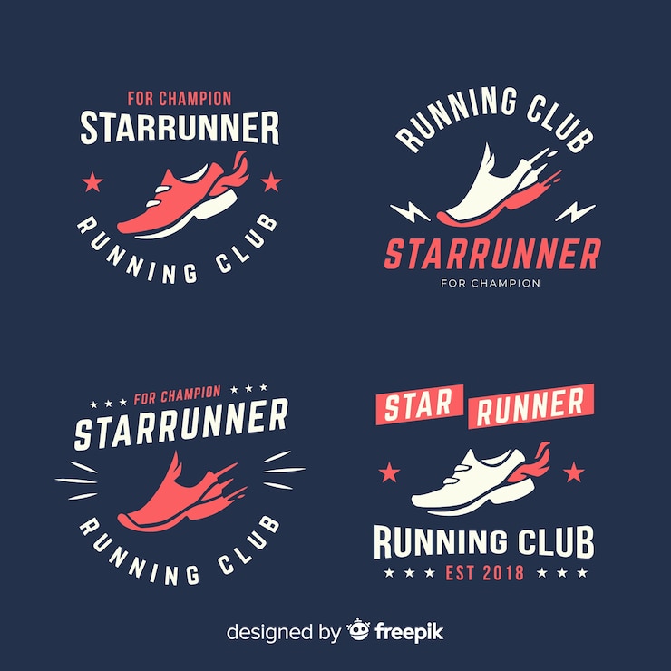 Free Vector collection of running shoe logos
