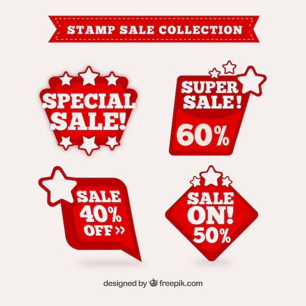 Free vector collection of sales stamps