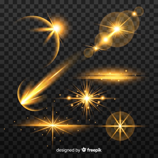 Free vector collection of shiny light effects