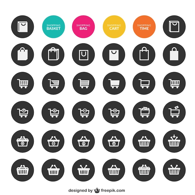 Collection of shopping icons
