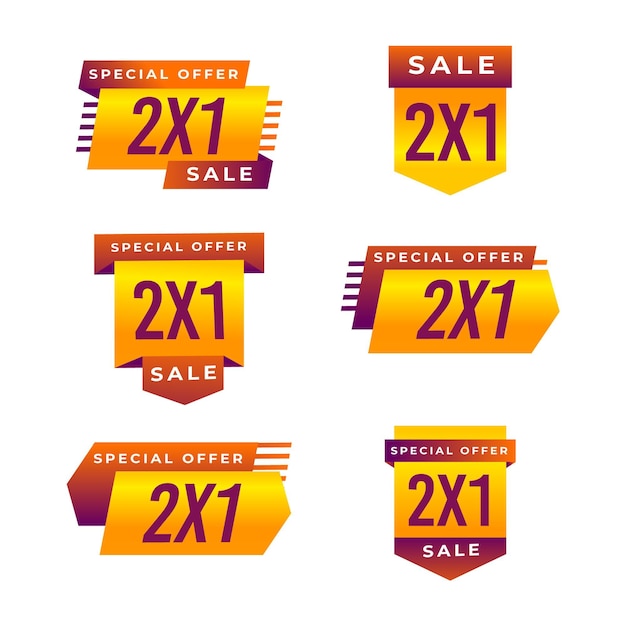 Free vector collection of shopping sales offer labels