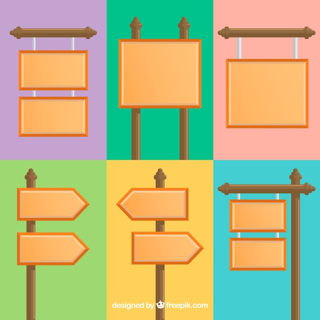 Free vector collection of sign in flat design