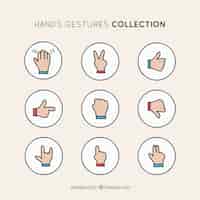 Free vector collection of sign language icons