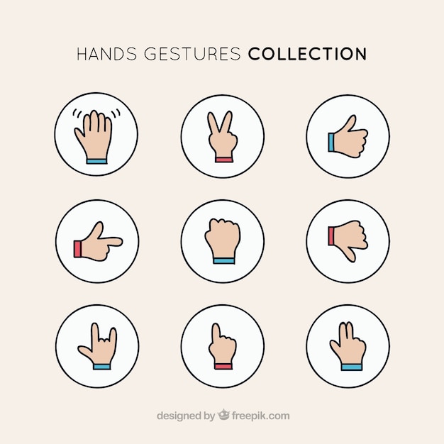 Коллекция иконок языка жестов