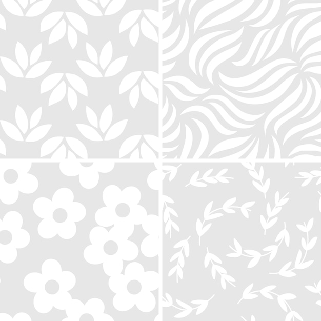 Free vector collection of simple pattern vectors illustration