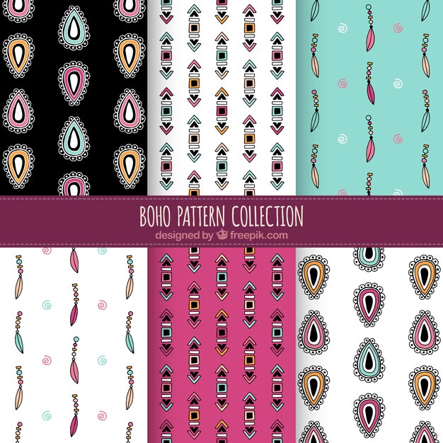 여섯 민족 패턴의 컬렉션