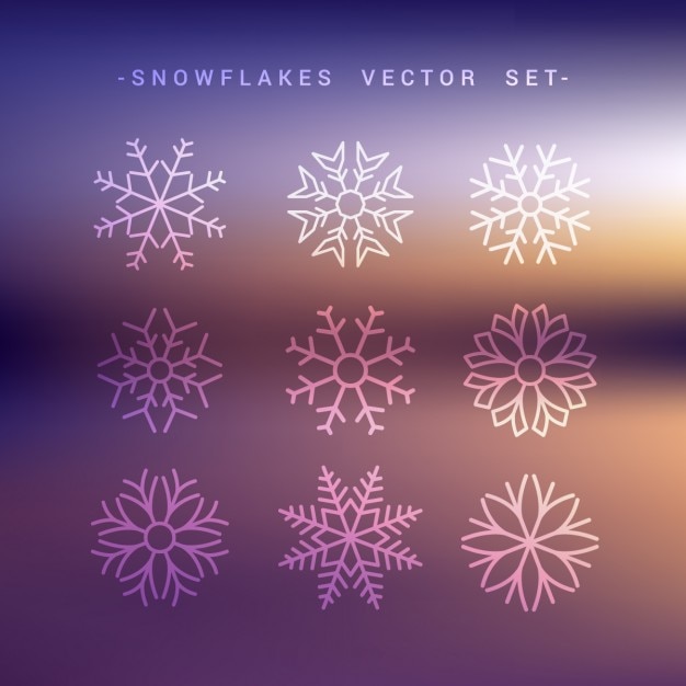 Free vector collection of snowflakes