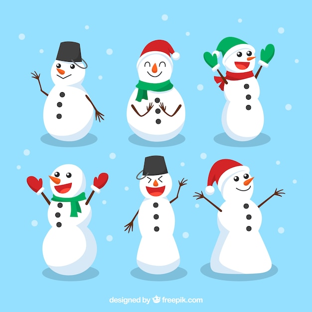 Free vector collection of snowman