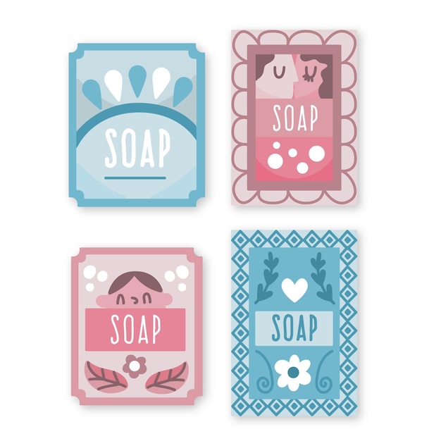 Collection of soap label template