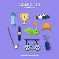 Free vector collection of some golf elements