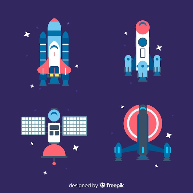 Free vector collection of spaceships