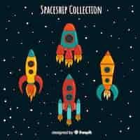 Free vector collection of spaceships