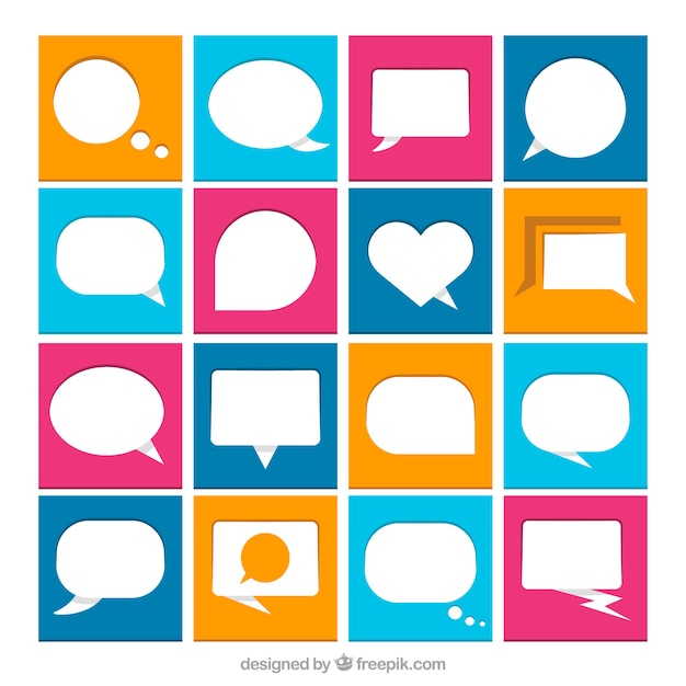 Free vector collection of speech bubble