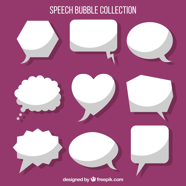 Collection of speech bubble