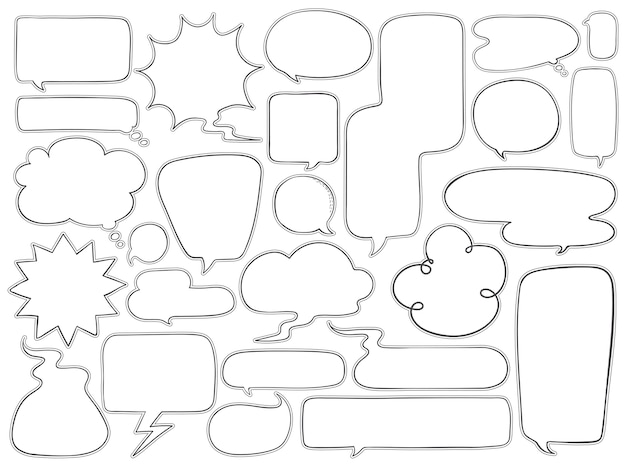 Free vector collection of speech bubbles vector