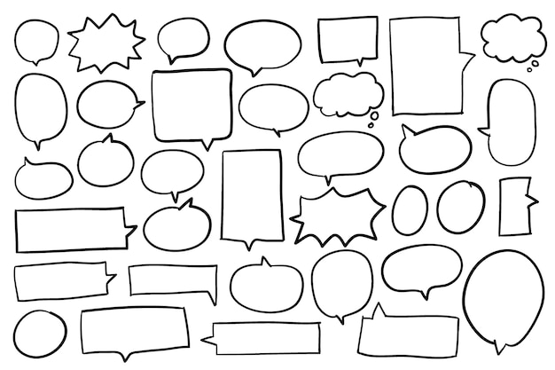 Collection of speech bubbles vector