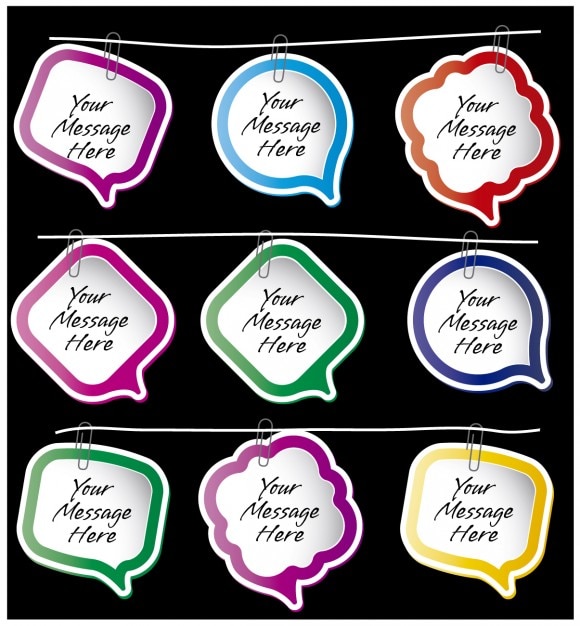 Collection of speech bubbles